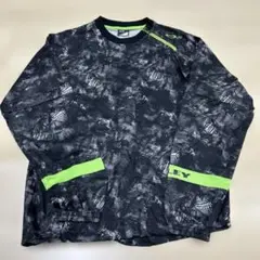 【2WAY】オークリー総柄 ナイロン プルオーバー ジャケット 袖着脱可Ｌサイズ