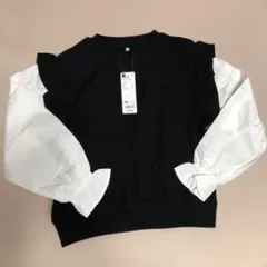 未使用　ジーユー　ガールズ　ベストレイヤード　プルオーバー(長袖) サイズ150