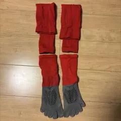 レッド 5本指ソックス