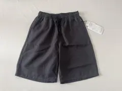 新品タグ付　メンズ ハーフパンツ ブラック 無地 ウエストゴム　Lのサムネイル