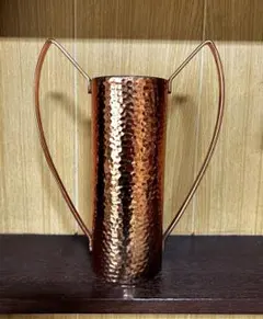 銅製 アンティークレトロ 槌目 花瓶 花器 フラワーベース 置物　昭和レトロ