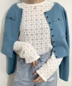 【lily. 様用】【mystic】ストレッチレースショートTシャツ(ホワイト)