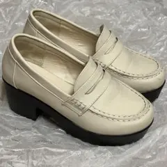 グレイル 厚底ローファー 白