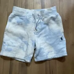 【美品】Ralph Lauren スウェットハーフパンツ 白水色