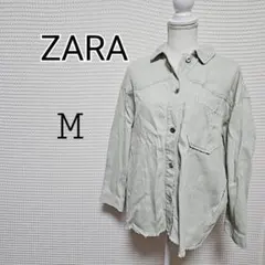 ZARA M フリンジヘム オーバーサイズシャツ