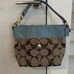 COACH シグネチャー ショルダーバッグ 11689 水色