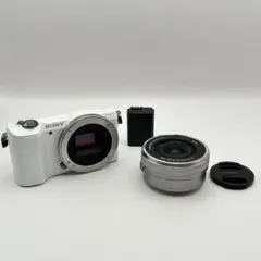 SONY α5000 ホワイト 動作確認済 ダブルズームレンズキット ミラーレス