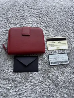 PRADA 二つ折り財布 レッド サフィアーノレザー