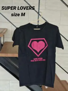 希少 90s y2k SUPER LOVERS Tシャツ Mサイズ　黒赤のサムネイル