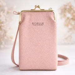 新品 GISELLE がま口 お財布ショルダー スマホポーチ 財布ポシェット