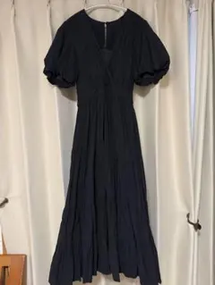 未使用級✨ ルネ ティアード ワンピース パフスリーブ ウォッシャブル