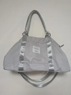 グレー ボストンバッグ ショルダー付き