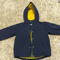ネイビー/イエロー フード付きジャケット