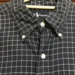 <美品>Ralph Lauren チェックシャツ　ネイビー　L
