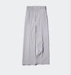 【美品】ユニクロ ワイドトラウザージーンズ Ｍサイズ グレー 股下66補正済