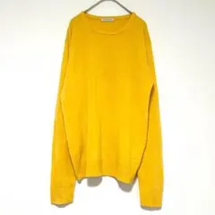 n0042【ネバーエンディングランド】セーター　長袖　イエロー　シンプル