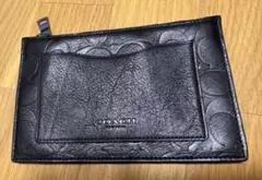 COACH ブラック レザー キーケース