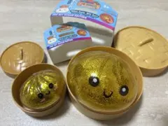 肉まんせいろ入りスクイーズ　激レア ゴールドラメ！ BUN squishy 金