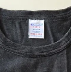 USA製 Champion T1011 ブラック Tシャツ M