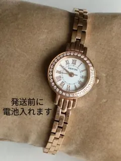 新品未使用 電池入り AGATHA PARIS 腕時計 ラウンド ピンクゴールドのサムネイル