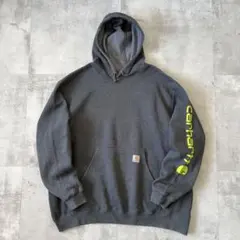 D*D様 US規格　カーハート　ヘビーウェイト パーカー　アームプリント　チャコ