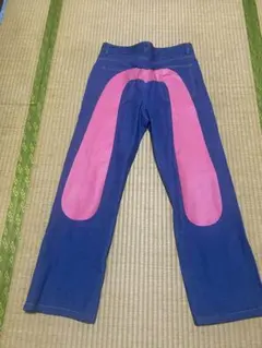 プリントデザインデニムパンツ