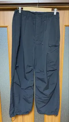 GU ナイロンジップパラシュートパンツ Lサイズ 黒