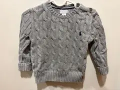 Polo Ralph Lauren グレー ケーブルニット セーター 24M