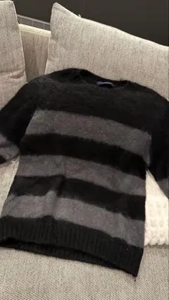 UNDERCOVER John UNDERCOVER モヘアボーダーニット 黒 UNDERCOVER John UNDERCOVER モヘアボーダーニット 黒