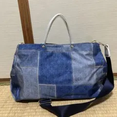ラシット　デニムパッチワーク風　2wayショルダー　美品