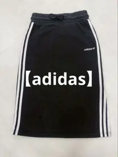 【adidas】スウェット スカート グレー×白ライン XSサイズのサムネイル