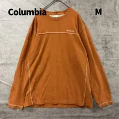 コロンビア 長袖Tシャツ オレンジ M メンズ ロゴ刺繍 秋冬【6361】のサムネイル
