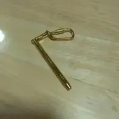 ゴールド カラビナ付きキーホルダー