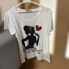 DUKE 半袖Tシャツ ホワイト ラインストーン装飾のサムネイル
