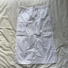 H&M DIVIDED ホワイト カーゴロングスカート Sのサムネイル
