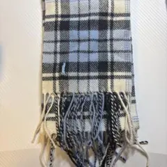 EAST BOY チェック柄マフラー 水色