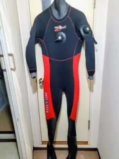 AQUA LUNG フルウェットスーツ ブラック/レッド