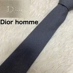 ぽっぽ様専用　ディオールオム Dロゴ シルクネクタイ グレー イタリア製