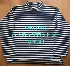 ORCIVAL ボーダー ハイネックカットソー コットン100%