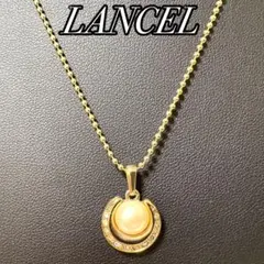 美品 LANCEL ランセル パール＆ラインストーン ネックレ ヴィンテージ