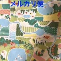 ドローンで見た街　オックス生地 布 端切れ　はぎれ