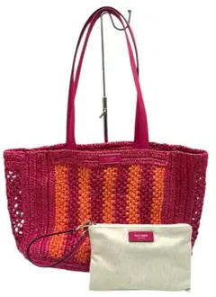 ★未使用品【Kate Spade】ケイトスペード　編み込みバッグ　トートバッグ