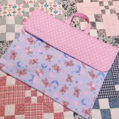 防災頭巾カバー　エンジェルベアブルー　背もたれタイプ