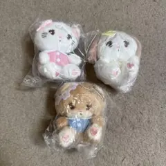 mikko characters ぬいぐるみ2ラテ　スフレ　ムース3点セット