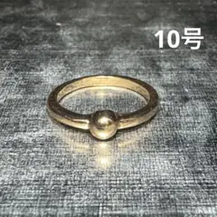 ヴィンテージ ファッションリング ゴールド 10号 ミニマルデザイン 重ね付け