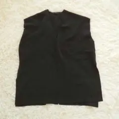 ジャーナルスタンダード Vネック ニットベスト オーバーサイズ F 黒