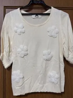 Supreme La La アイボリー 花モチーフ 半袖ニットのサムネイル
