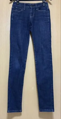 ユニクロ　デニム　ストレッチ　スキニー　スリム　紺色