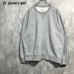 セントジョンズベイ スウェットLヘザーグレー杢調ブランク無地ソリッド90s〜00