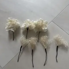 ホワイト造花 6本セット